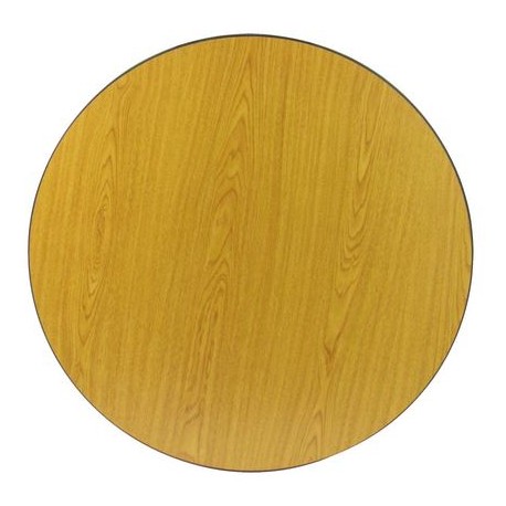 24" Round Reversible Table Top, Golden Oak and Walnut