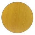 24" Round Reversible Table Top, Golden Oak and Walnut