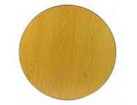 30" Round Reversible Table Top, Golden Oak and Walnut