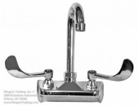 Wrist handle wall mount handsink faucet